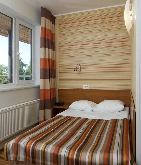 Small and Colorful Hotel Room